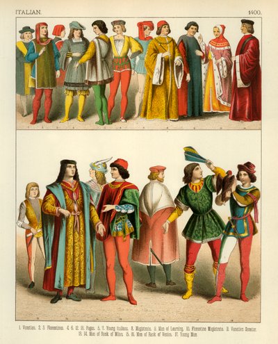 Italienische Tracht 1400 von Albert Kretschmer